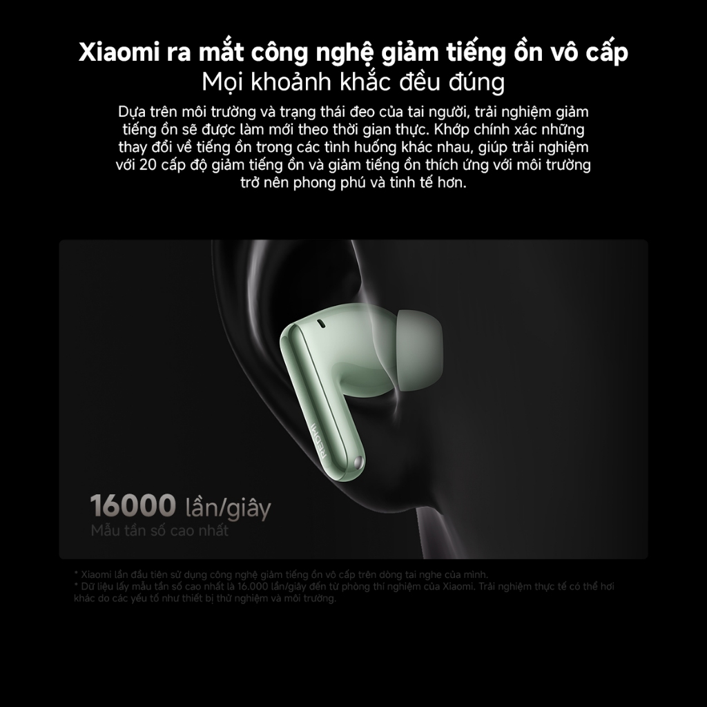 Tai Nghe Không Dây Xiaomi Redmi Buds 6 Pro - 3 Micro AI - Hàng chính hãng - Bảo hành 6 tháng | BigBuy360 - bigbuy360.vn