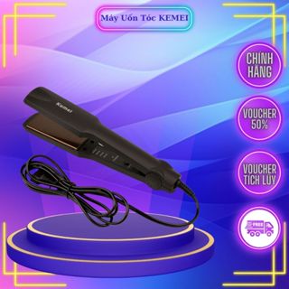 Máy Duỗi Tóc, Kẹp Ép Tóc Mini Kemei 329 Chính Hãng, Nóng Nhanh, 4 Chế Độ Chỉnh Nhiệt, Duỗi Thẳng Tiện Lợi Tại Nhà New