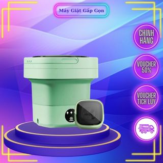 Máy giặt mini gấp gọn, máy giặt đồ lót, tất vớ, giặt đồ cho bé dung tích 6L tự vắt khô khử khuẩn bằng công nghệ mới