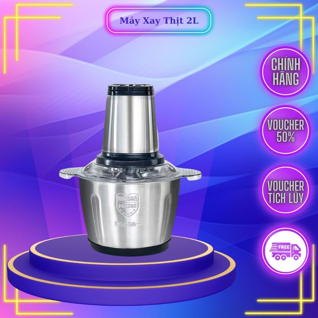 Máy Xay thịt - Máy xay thịt đa năng gia đình cối Inox 4 lưỡi đa năng,công suất 250W New