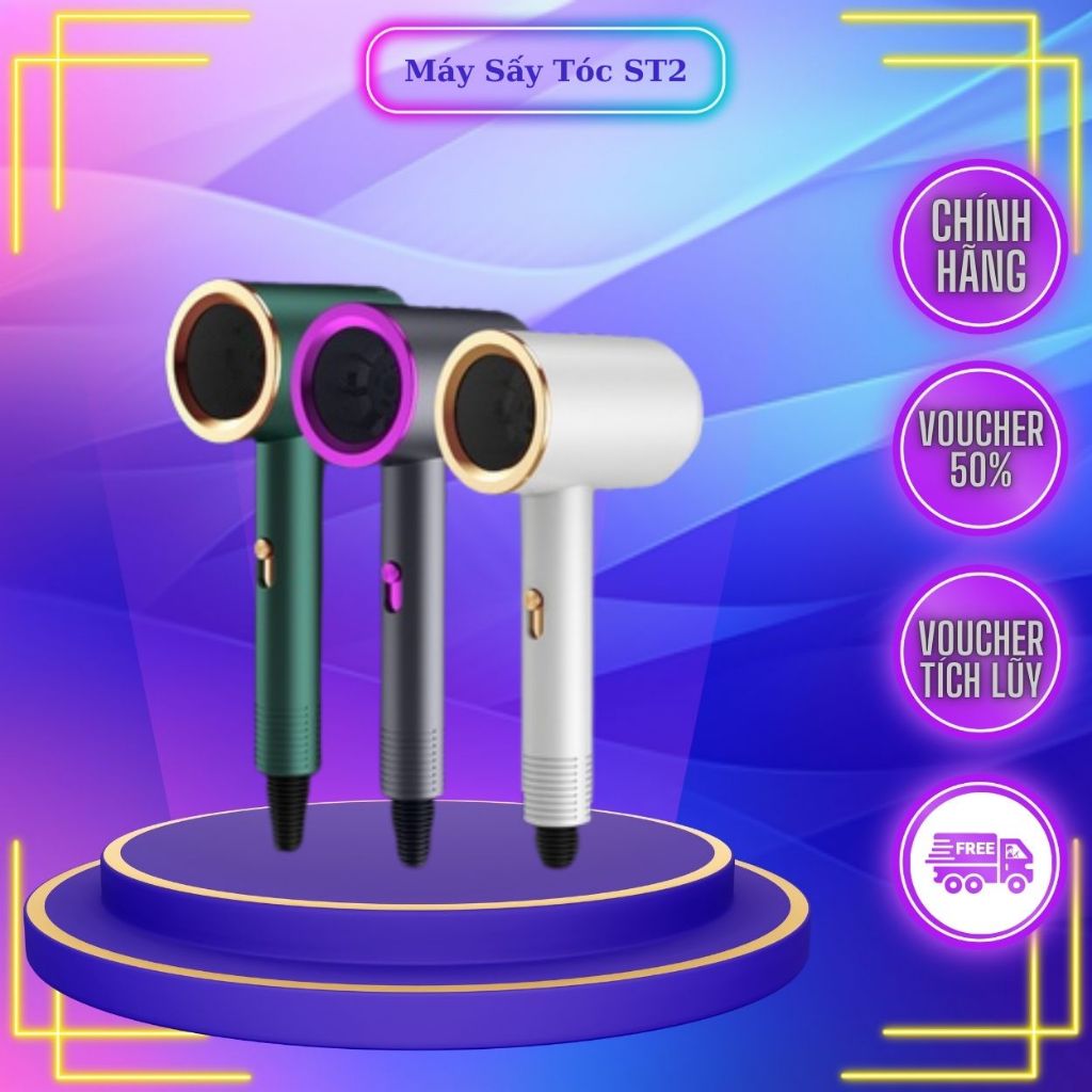 Máy Sấy Tóc Tạo Kiểu Đa Năng 2 Chiều Nóng Lạnh Nhanh Khô Công Suất Lớn, 3 Chế Độ Sấy, Chăm Sóc Tóc Chuẩn Salon