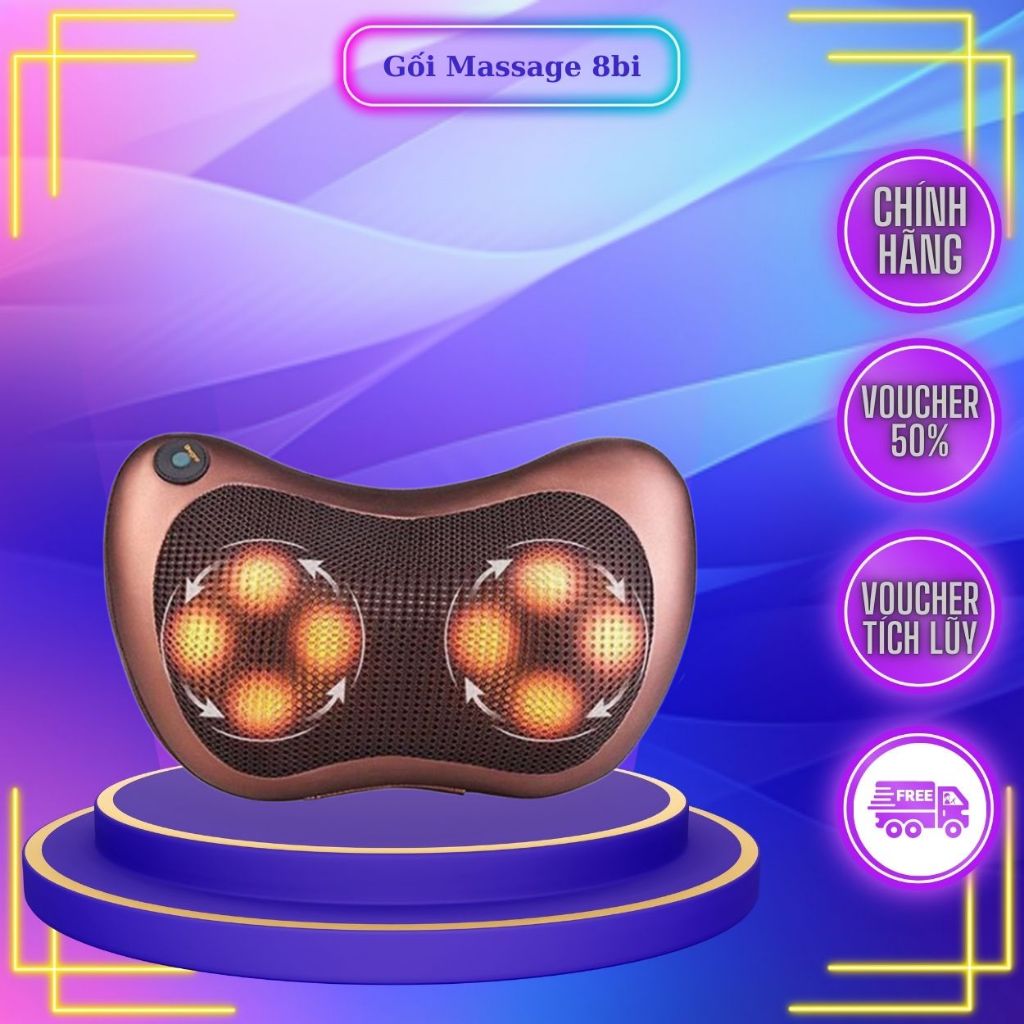 Gối Massage Hồng Ngoại 8 Bi 2 Chiều Cao Cấp - Máy Massage Cổ Vai Gáy Chính Hãng Công Nghệ Nhật Bản GMX4