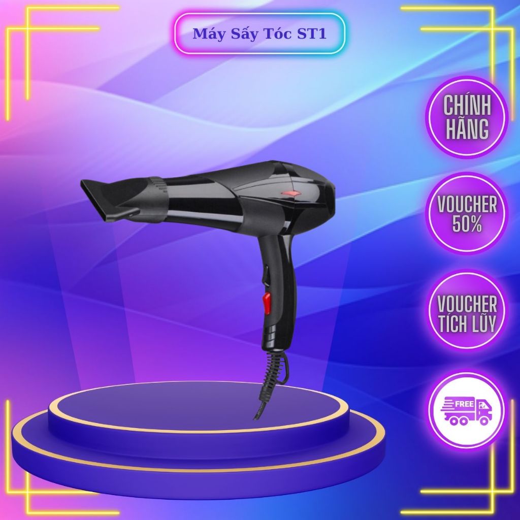 Máy Sấy Tóc Tạo Kiểu Salon 2 Chiều Nóng Lạnh hiện đại công suất lớn 3500w, bảo hành chính hãng 6 tháng - ST1