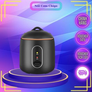  Nồi cơm điện mini tráng chống dính CHIGO nấu hầm súp cháo đa năng dung tích 1,2L phù hợp cho 2 người ăn HC3 
