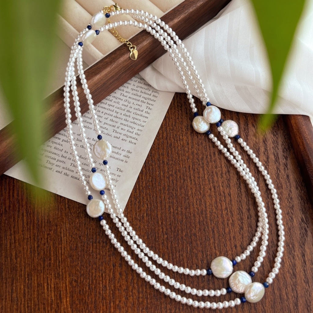 Vòng cổ ngọc trai nhân tạo dáng dài NT35