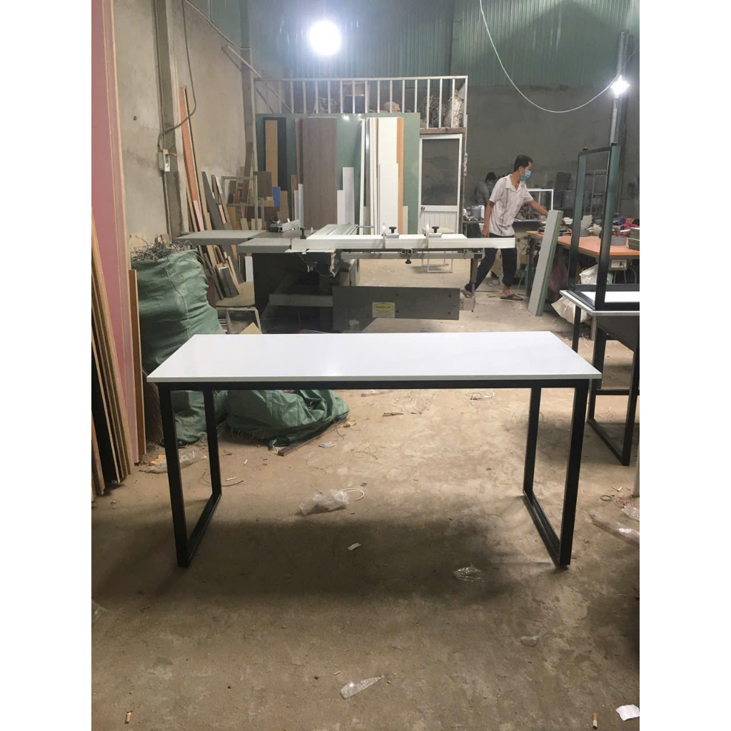 Bàn chân sắt bàn làm việc dài 1m4