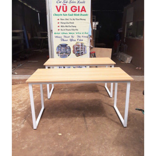 Bàn chân sắt bàn làm việc dài 1m4
