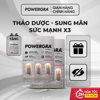  Bộ 2 vỉ 3 viên thực phẩm bảo vệ sức khỏe tăng cường sinh lý nam giới Powergra For Men tặng 1 viên dùng thử 