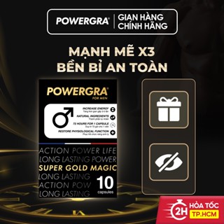 Thực phẩm bảo vệ sức khỏe tăng cường sinh lý nam giới Powergra (Super Gold Magic) - Hộp 10 viên
