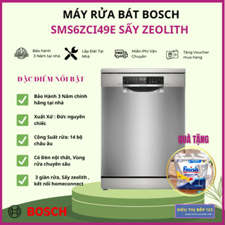[ BEST SELLER ] MÁY RỬA CHÉN BÁT BOSCH SMS6ZCI49E SERI 6 SẤY ZEOLITH, NHẬP KHẨU ĐỨC NGUYÊN CHIẾC
