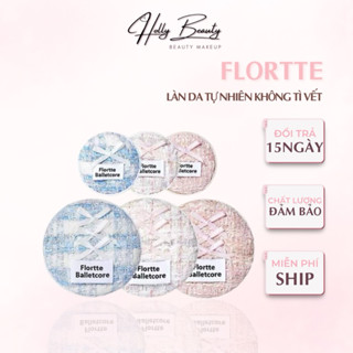   NEW  Cushion FLORTTE Ballet Veil Purity Phấn Nước FLORTTE cấp ẩm kiềm dầu căng bóng ,mịn màng lâu trôi Holly Beauty 