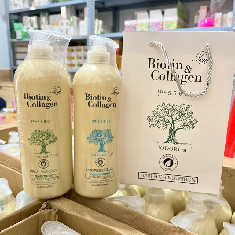 Cặp dầu gội xả Biotin & Collagen