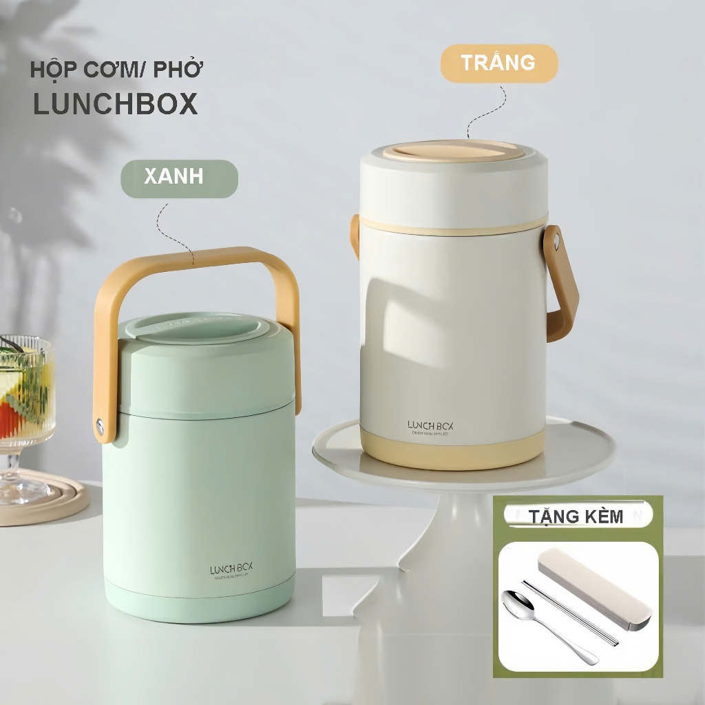 Hộp Cơm / Phở Giữ Nhiệt LUNCH BOX, Inox SUS 304 Giữ Nhiệt Khoảng 5-7 Tiếng Trở Lên