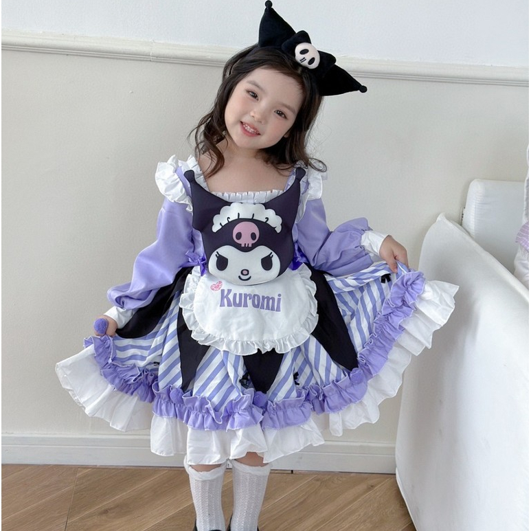 [HỎA TỐC] Váy Kuromi cho bé gái Đầm công chúa Kuromi Váy Lolita cho bé gái