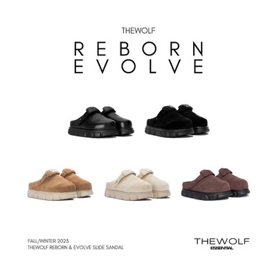 Dép Bánh Mì Tăng Chiều Cao Nam Nữ THEWOLF R&E MULE SANDAL - Đen bóng, Đen suede, Nâu bò suede, Be, Nâu suede