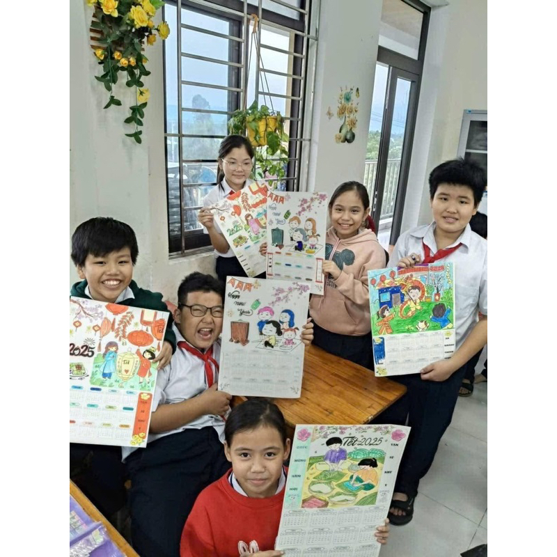 Lịch Tết tô màu