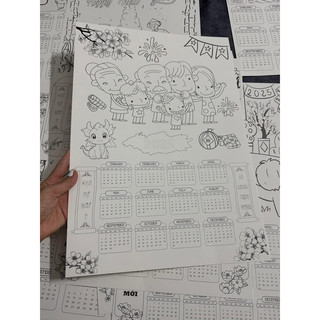 Lịch Tết tô màu