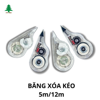 [PLINE] Bút Băng Xóa Kéo 5m/12M Cao Cấp - Xóa Sạch Bám Dính Khô Nhanh Viết Đè Lên Ngay - Băng Kéo Học Sinh
