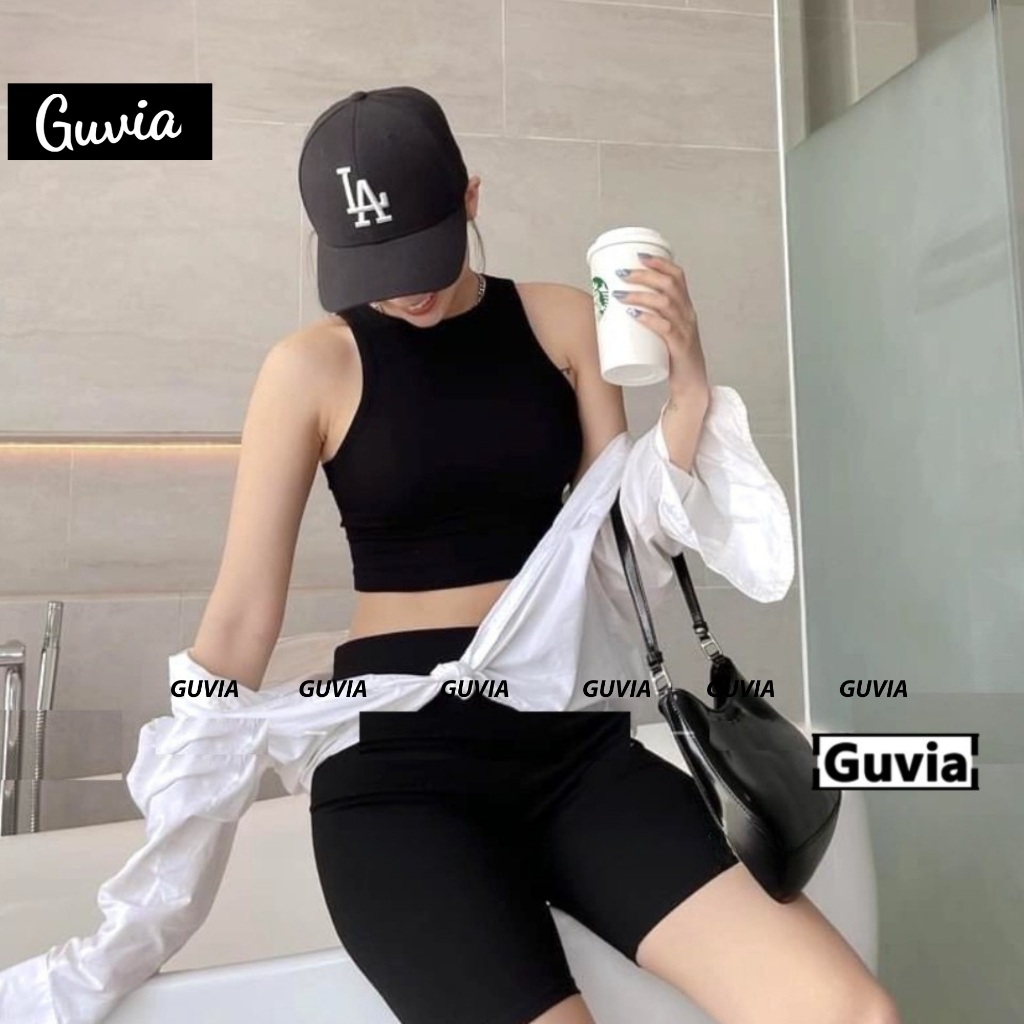 Áo Croptop Ba Lỗ Nữ NGƯỢC Trơn Ôm Body Chất Tốt, Áo CRT Kiểu nữ ôm thun gân mềm mát GUVIA CR1 | BigBuy360 - bigbuy360.vn