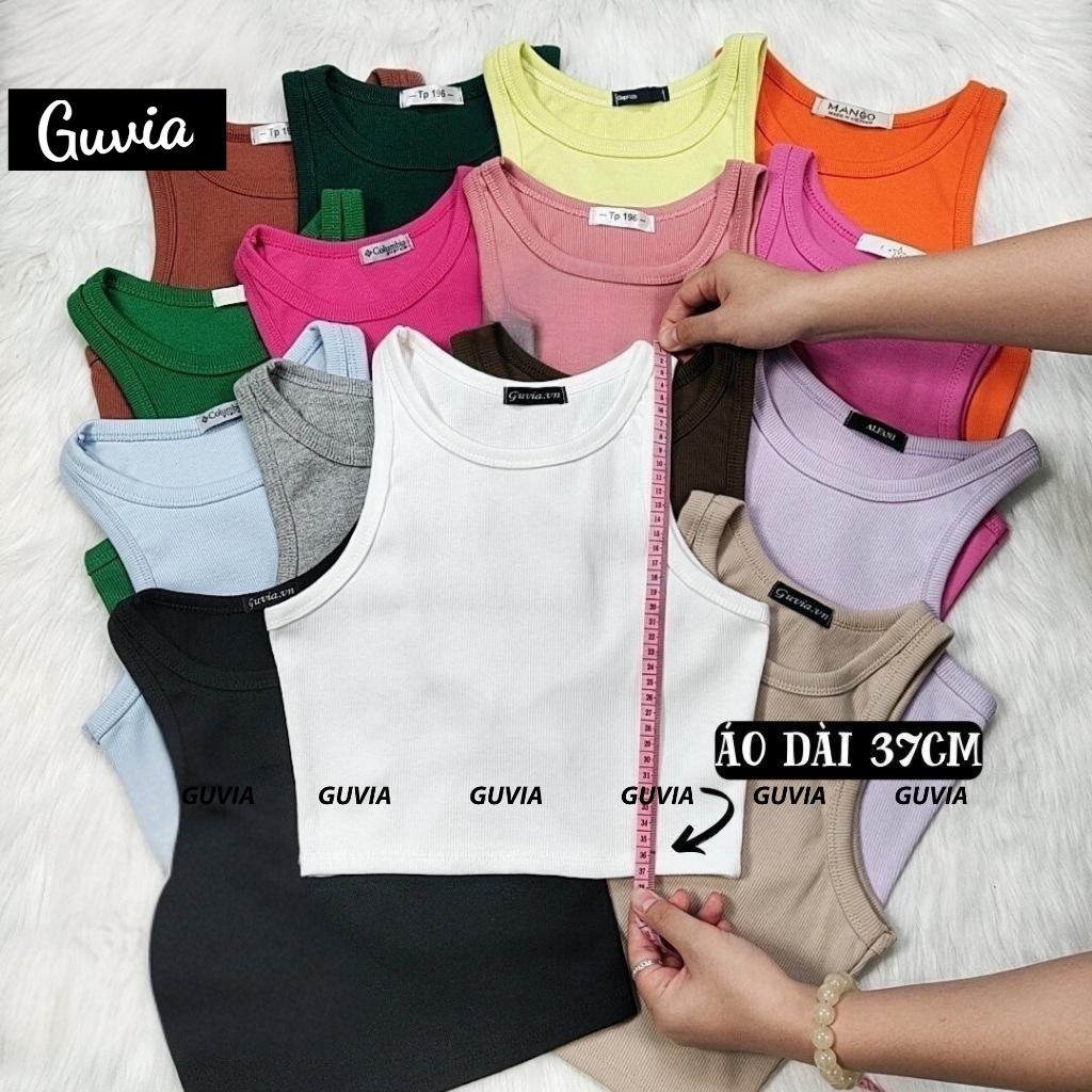 Áo Croptop Ba Lỗ Nữ NGƯỢC Trơn Ôm Body Chất Tốt, Áo CRT Kiểu nữ ôm thun gân mềm mát GUVIA CR1 | BigBuy360 - bigbuy360.vn