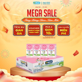 Sữa tiệt trùng VPMilk Grow+ vị dâu 110ml (thùng 48 hộp)