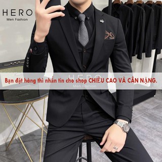 Bộ Vest Nam Cao Cấp Vải Sịn, Fom Ôm Đẹp, Quần Có Tăng Chỉnh size. Suit Nam Hàn Quốc