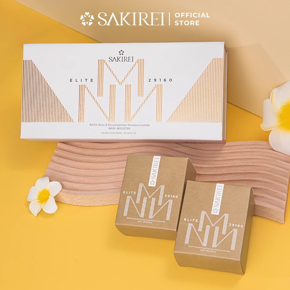 Viên uống NMN, hỗ trợ chống lão và làm đẹp da Sakirei Elite NMN 29160 - 15000mg NMN hộp 90 viên