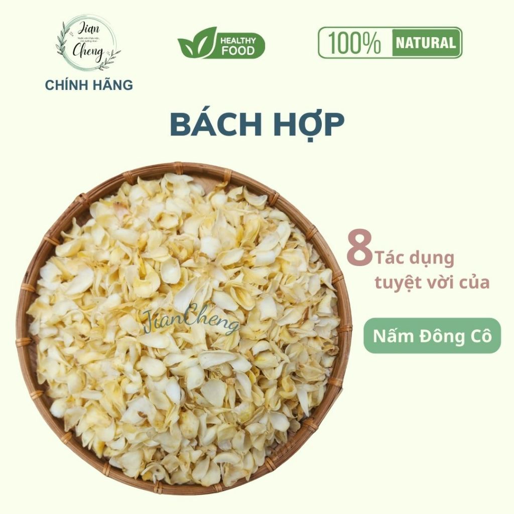 100 gram Bách Hợp (Bá hợp, Củ tỏi rừng) sấy khô