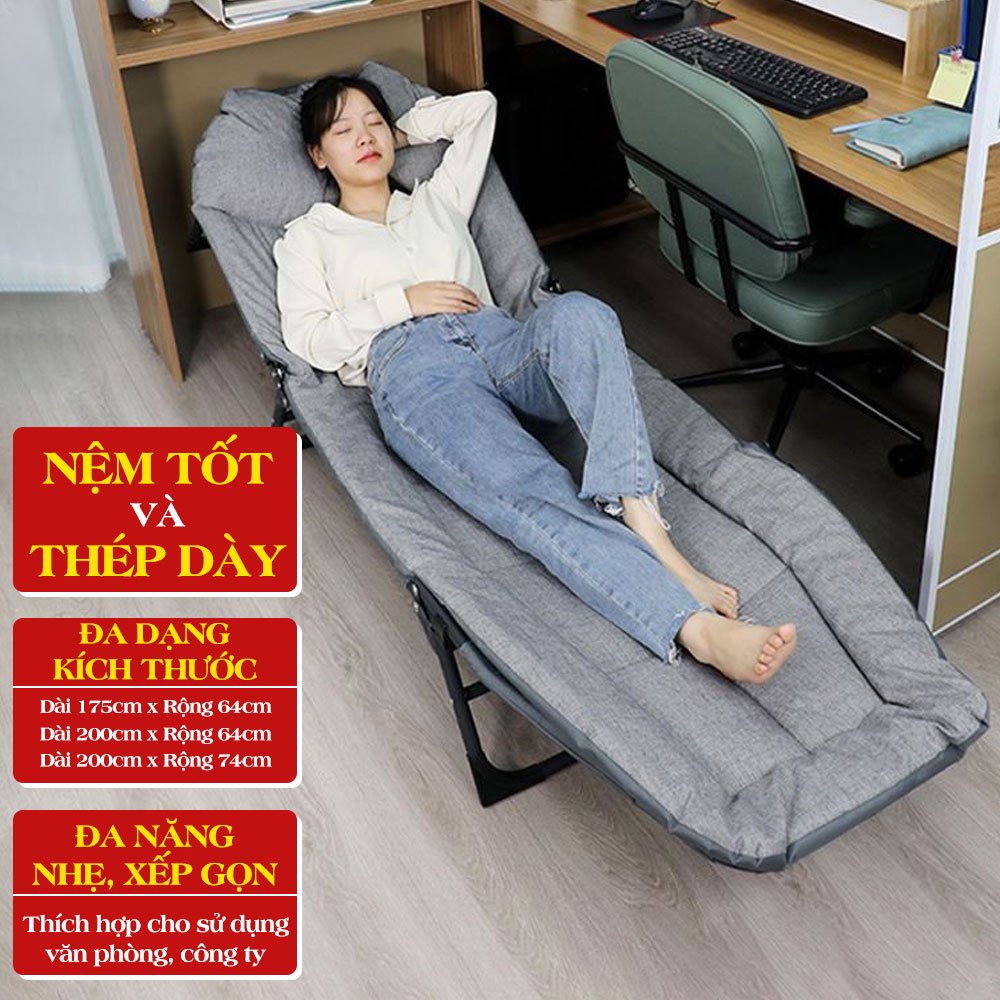 Giường Xếp Gọn Có Nệm Đa Năng Giá Rẻ DAKITA DKB-165 (64cm) Dùng Cho Văn Phòng, Du Lịch (Còn có size 