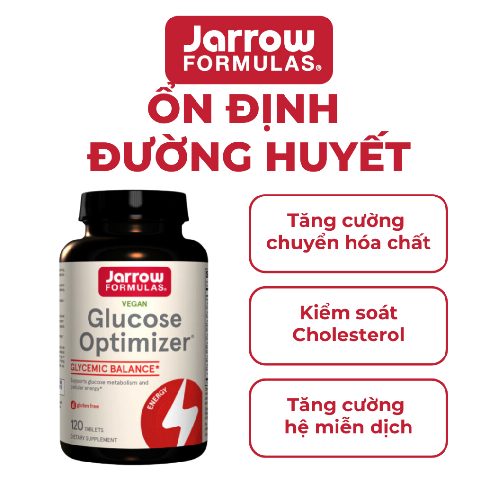 Viên Uống Hỗ Trợ Tiểu Đường Jarrow Formulas Glucose Optimizer 120 Viên