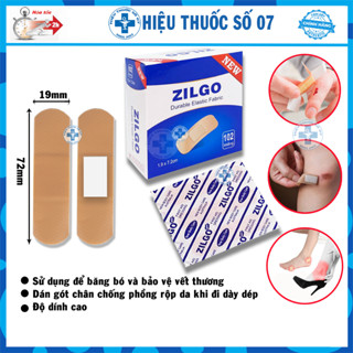  Băng cá nhân Zilgo - Băng gâu băng y tế sơ cứu vết thương cầm máu hiệu quả - Hộp 30 102 miếng 