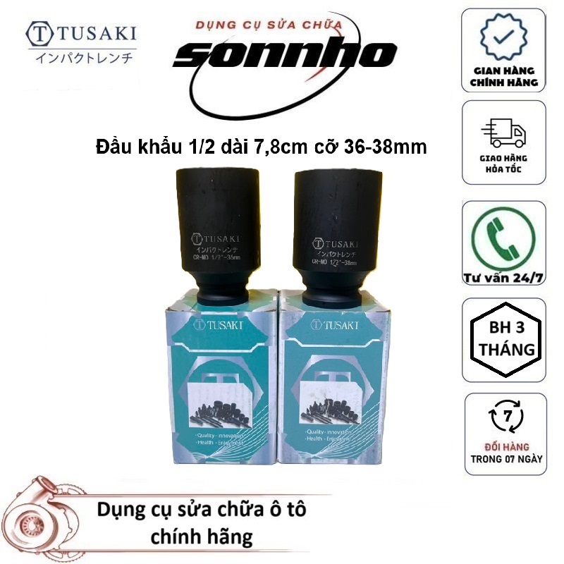 Đầu khẩu 1/2 dài 7,8cm cỡ 36mm và 38mm dùng mở lồng máy giặt