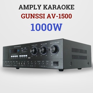 Amply karaoke bluetooth Đẩy liền vang Gunssi 1500. Âm ly công suất lớn, đẩy công suất chất lượng cao lực đánh căng