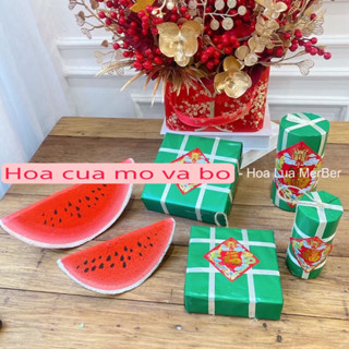 Mô Hình Xốp Bánh Chưng Bánh Tét Dưa Hấu Chơi Tết (Mơ Bơ) - Trang Trí Nhà Cửa Decor Tết Quán Ăn