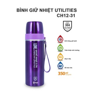 Bình giữ nhiệt COMET 350ml inox 304 cao cấp giữ nhiệt 6 - 8 tiếng - CH12-31