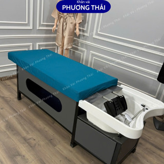  Ga bọc giường gội đầu ga giường gội 2in1 vải thun lạnh bo chun xung quanh 