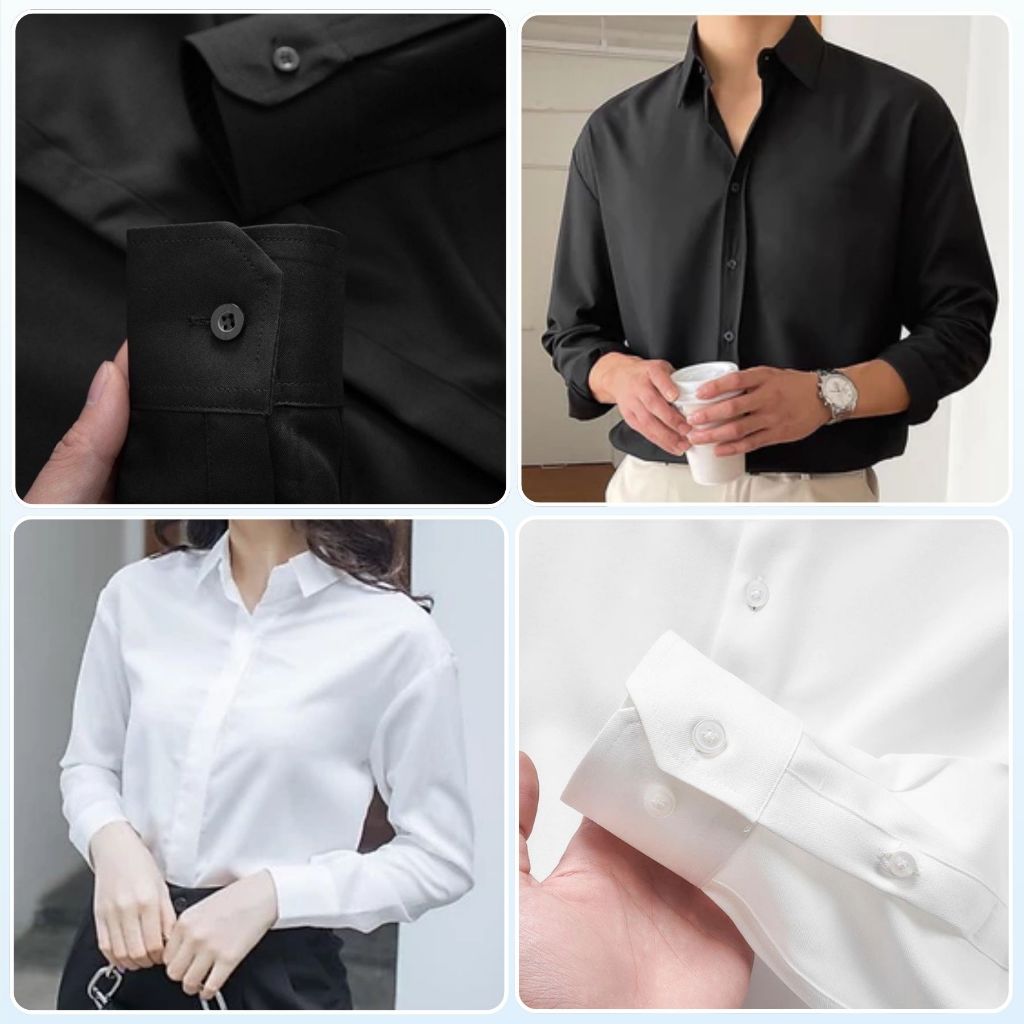 Áo Sơ Mi Nam Tay Dài Trơn Mina Fashion Nhiều Màu Form Rộng Unisex Vải Lụa Cao Cấp Phong Cách Công Sở Hàn Quốc 1006 | BigBuy360 - bigbuy360.vn