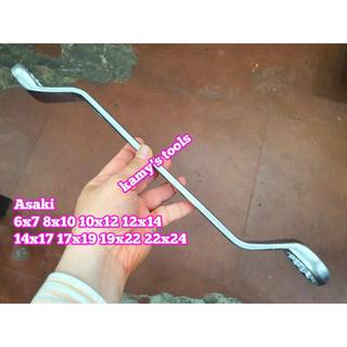 Cờ lê 2 đầu vòng Asaki 6x7 8x10 10x12 12x14 14x17 17x19 19x22 22x24 hai đầu vòng