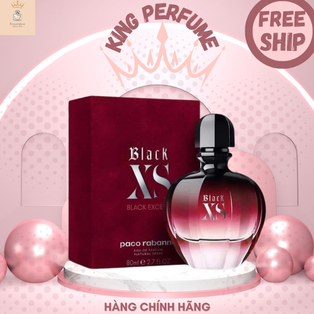  Nước Hoa Nữ  Rabanne Black XS EDP.  full box 80ml  .mãnh liệt và đầy mộng mơ. king perfume 