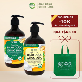 [CHÍNH HÃNG] Dầu Gội Gừng Dừa CỎ CÂY HOA LÁ Cho Tóc Và Da Đầu Khô Giảm Gãy Rụng, Gàu, Ngứa 450/ 650g