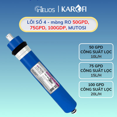 Lõi Lọc Số 4, Màng RO Mutosi SLITEC 50GPD, 75GPD, 100GDP - Hàng chính hãng