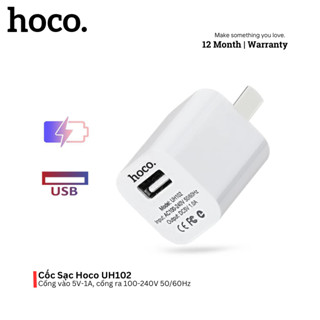  Hoco Chính Hãng - Củ Cốc Sạc Hoco UH102 Chính Hãng Cao Cấp Cổng USB - Cho Điện Thoại 