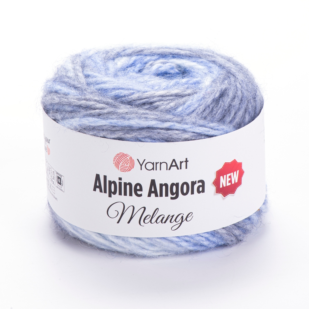 Len Alpine Angora Melange - Yarnart, đan móc áo, váy, khăn