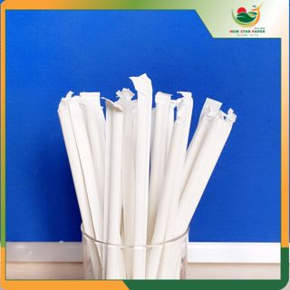 Phi 6 - Túi 250 ống hút giấy làm từ sợi mía bao gói