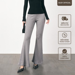 [BUSY] Quần Thun Ống Loe Nữ BUSY Vải Len Tăm Đũa QOL9