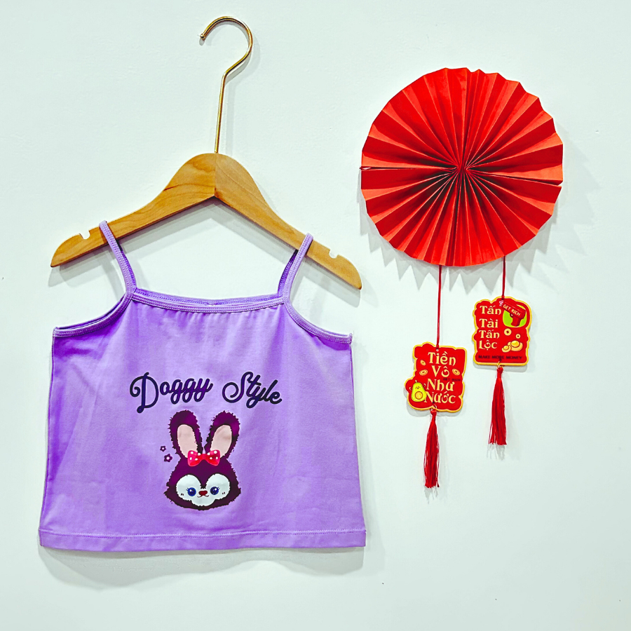 Áo 2 dây cotton 4 chiều bé gái phong cách KMART -  KM08