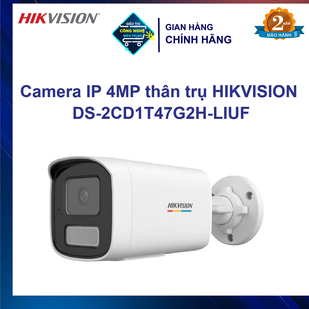 Camera IP 4MP thân trụ HIKVISION DS-2CD1T47G2H-LIUF