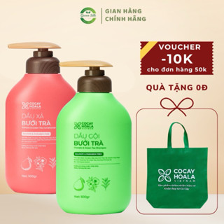 [CHÍNH HÃNG] Dầu Gội Bưởi Trà Hữu Cơ Cỏ Cây Hoa Lá - Cho Tóc Hư Tổn, Dưỡng Tóc Chắc Khỏe 500g