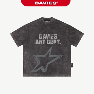 Áo wash xám in họa tiết ngôi sao DAVIES thun cotton form rộng tay lỡ nam nữ Athletic Dept Tee| D-T10