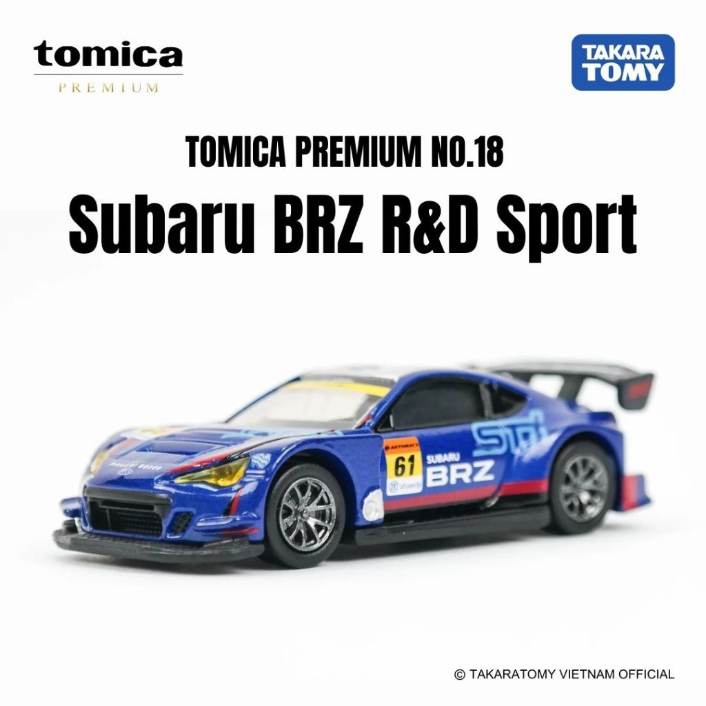 Xe mô hình Tomica Premium No.18 Subaru BRZ R&D Sport 108832 Full Fullbox Chính Hãng Takara Tomy - Vi